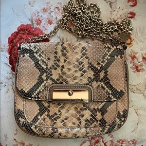 SALE! Coach snake skin cross body